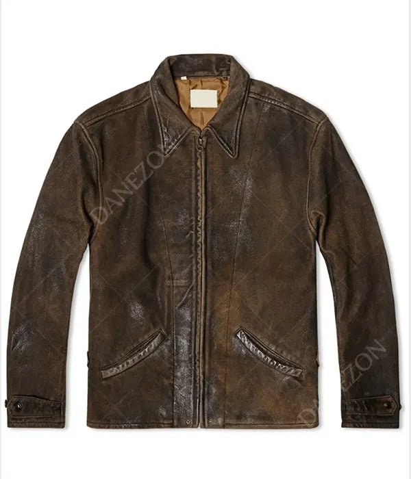 Skyfall James Bond Leather Jacket Leather Jacket unisex detail view 4 | Dash Racegear — Brown Leather Jacket Skyfall James Bond