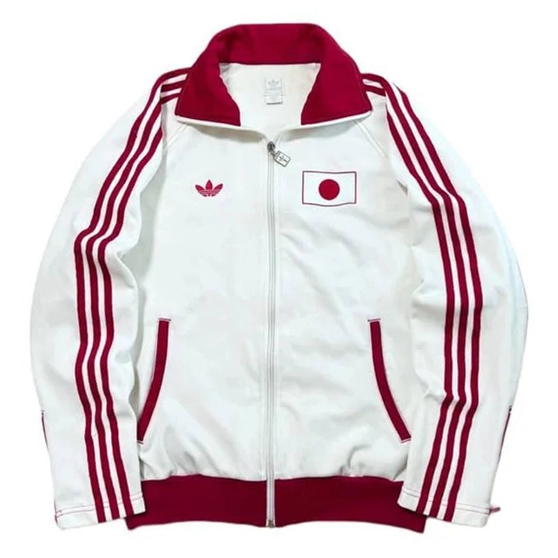 Adidas Japan Track Jacket Jacket unisex front product view | Dash Racegear — Unisex track jacket from Adidas Japan in breathable cotton-poly fabric