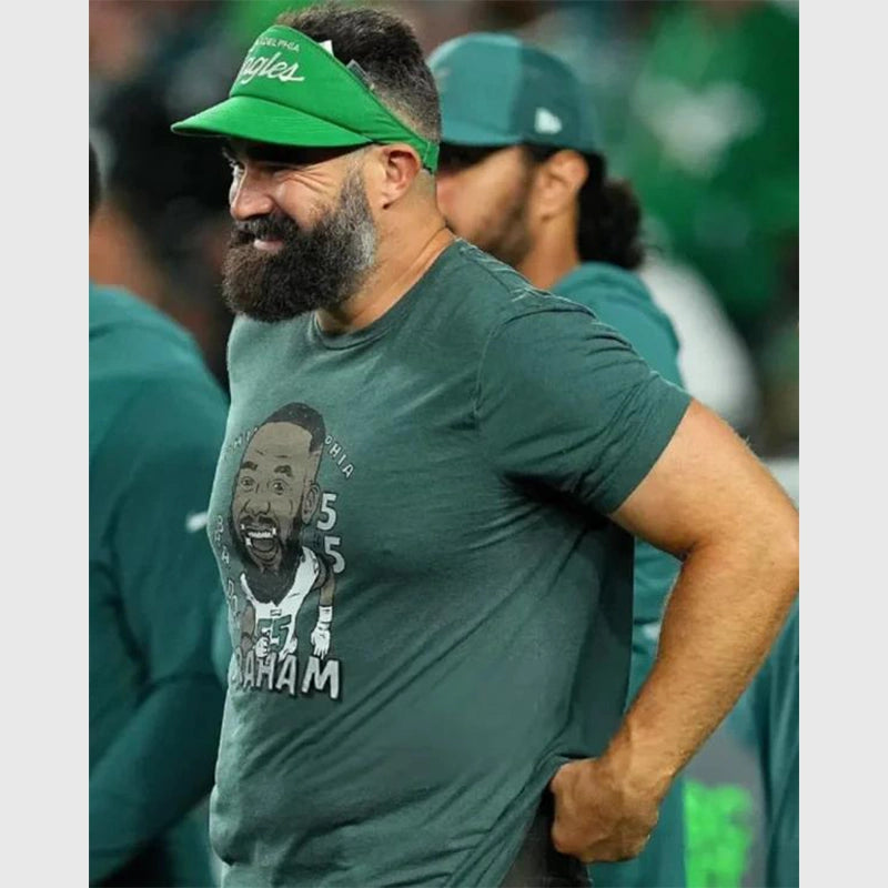 Jason Kelce Brandon Graham T-Shirt Shirt unisex front product view | Dash Racegear — Eagles Pride Jason Kelce Brandon Graham T-Shirt for Supporters