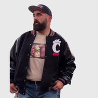 Jason Kelce Cincinnati vs Nebraska Game Jacket Jacket unisex detail view 7 | Dash Racegear — Cincinnati vs Nebraska College Game Jacket Worn by Jason Kelce