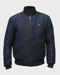 Chicago PD Jay Halstead Blue Bomber Jacket Bomber Jacket unisex front product view | Dash Racegear — Jay Halstead Chicago PD Bomber Jacket