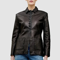 Jennifer Lawrence Black Blazer Blazer unisex detail view 2 | Dash Racegear — Classic Jennifer Lawrence Black Blazer – Perfect for Evening or Day Wear