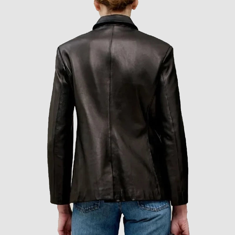 Jennifer Lawrence Black Blazer Blazer unisex detail view 3 | Dash Racegear — Elegant Jennifer Lawrence Black Blazer – Perfect for Any Occasion