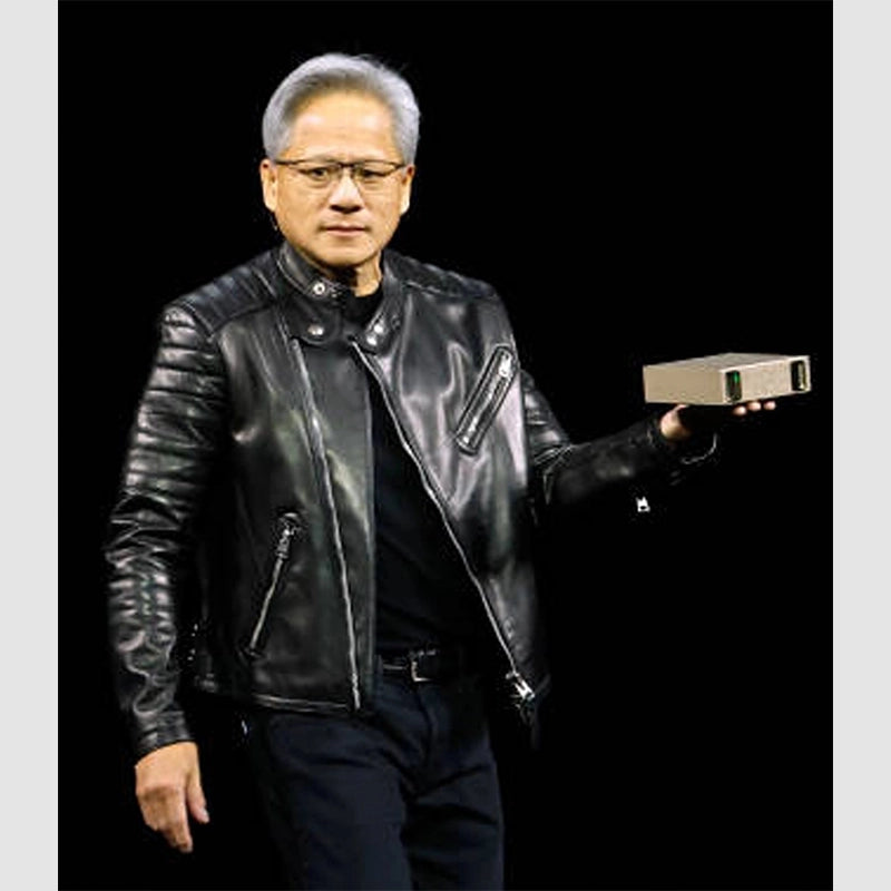 Nvidia CEO Jensen Huang Leather Jacket Leather Jacket unisex detail view 3 | Dash Racegear — Jensen Huang Nvidia Jacket – Bold & Timeless Leather Look