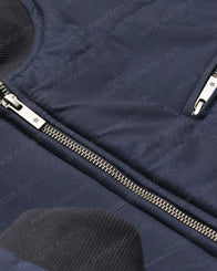Chicago PD Jay Halstead Blue Bomber Jacket Bomber Jacket unisex detail view 3 | Dash Racegear — Jay Halstead Blue Bomber Jacket