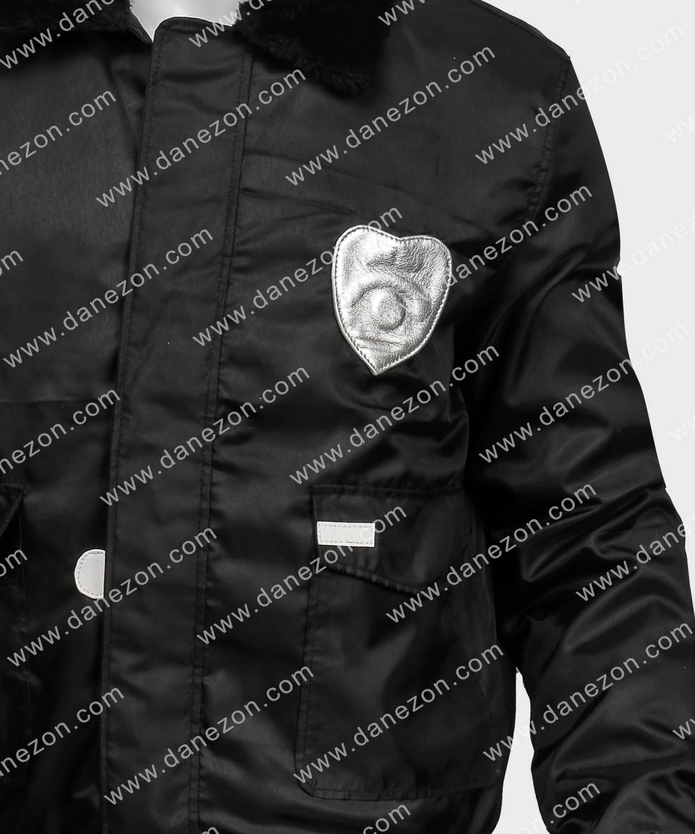 Tiger King Joe Exotic EMS Bomber Jacket Bomber Jacket unisex detail view 3 | Dash Racegear — Tiger King Black Bomber Jacket