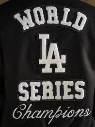 Los Angeles Dodgers Joshua Vides x Fanatics World Series Champions Varsity Jacket Varsity Jacket unisex detail view 3 | Dash Racegear — Joshua Vides Dodgers World Series Fanatics Jacket