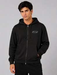 Jungkook x Calvin Klein Hoodie Hoodie unisex detail view 6 | Dash Racegear — BTS Jungkook Calvin Klein sweatshirt with black finish, zipper opening, and simple unisex hooded design