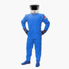 Junior Deluxe Two Piece 2 Layer SFI - 5 Suit - Blue - 4X - Large / Euro 66 - Black