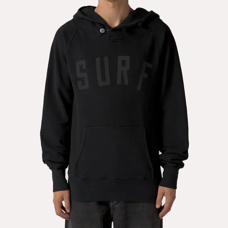 KAPITAL Surf Black Hoodie Hoodie unisex detail view 2 | Dash Racegear — KAPITAL Surf Hoodie – Black Streetwear Essential