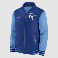 Kansas City Royals Dugout Jacket Jacket unisex front product view | Dash Racegear — Kansas City Dugout Jacket – Royals Fan Must-Have