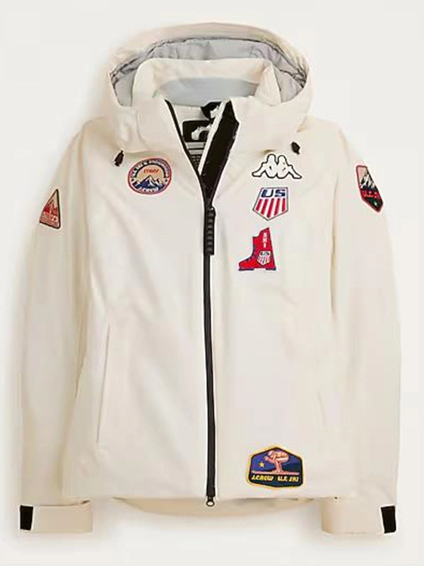 Kappa for U.S. Ski & Snowboard by J.Crew Ski Jacket Jacket unisex front product view | Dash Racegear — U.S. Ski & Snowboard x J.Crew Kappa Ski Jacket, lightweight, stylish, and perfect for skiing or everyday wear.