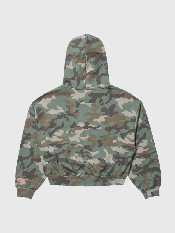 Gap x Katseye Daniela Hoodie Hoodie unisex detail view 2 | Dash Racegear — Gap x Katseye 2026 Daniela hoodie in camo print, cozy fleece for standout streetwear outfits.