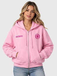 Katseye Desert Zip-up Hoodie Hoodie unisex front product view | Dash Racegear — Katseye Pink Desert 2026 Zip-Up Fleece Hoodie featuring premium comfort and modern streetwear-inspired everyday style.