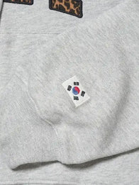 Gap x Katseye Yoonchae Hoodie Hoodie unisex detail view 4 | Dash Racegear — Yoonchae Gap x Katseye 2026 grey zip hoodie, oversized fit with cozy fabric for casual modern outfits.