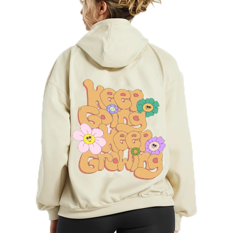 Dash Racegear Graphic Vibes Keep Going Keep Growing Hoodie Hoodie unisex detail view 3 | Dash Racegear — Keep Going Keep Growing Hoodie – Uplifting Casualwear