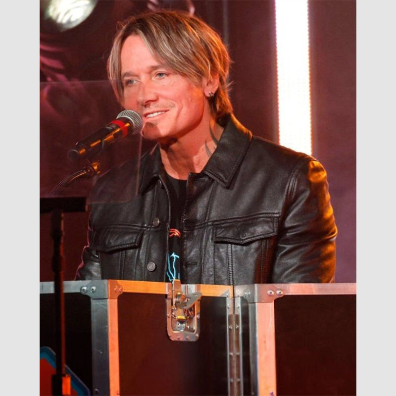 Keith Urban 2025 CMA Touring Awards Leather Jacket Leather Jacket unisex detail view 2 | Dash Racegear — Keith Urban Leather Jacket – CMA 2025 Exclusive Look