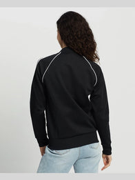 Kendall Jenner Adidas 2026 Jacket Jacket unisex detail view 5 | Dash Racegear — Kendall Jenner black Adidas three-stripe cropped bomber with zip front and chic athletic design.