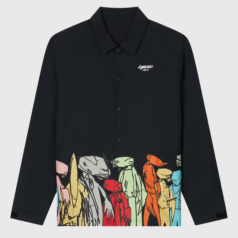 Kenzo x Futura 2000 Padded Coach Jacket Jacket unisex front product view | Dash Racegear — Kenzo x Futura 2000 Coach Jacket – wearable modern art