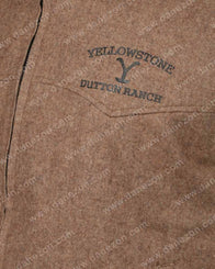 John Dutton Yellowstone S03 Vest Jacket unisex detail view 3 | Dash Racegear — Yellowstone S03 Kevin Costner Brown Vest