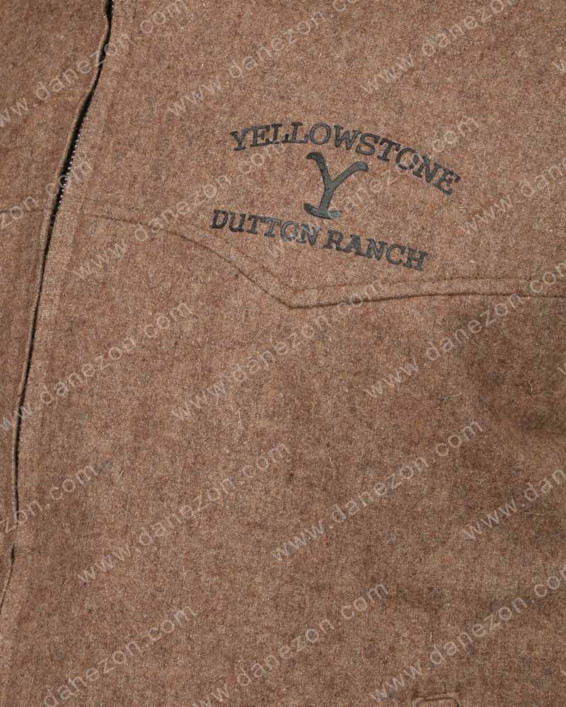 John Dutton Yellowstone S03 Vest Jacket unisex detail view 3 | Dash Racegear — Yellowstone S03 Kevin Costner Brown Vest