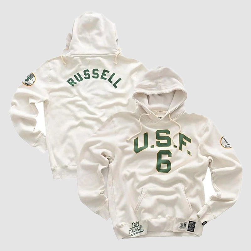 Kevin Garnett USF Bill Russell Hoodie Hoodie unisex detail view 2 | Dash Racegear — Limited Edition Kevin Garnett USF Bill Russell Hoodie – Trendy & Comfortable