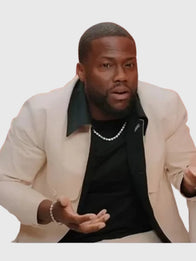 Kevin Hart ZIWE Interview Jacket Jacket unisex detail view 4 | Dash Racegear — RECREATED Unisex Kevin Hart ZIWE Interview 2025 White Cotton Jacket with clean front and casual fit