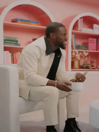 Kevin Hart ZIWE Interview Jacket Jacket unisex detail view 2 | Dash Racegear — RECREATED 2025 Kevin Hart ZIWE Interview cotton jacket in white with unisex relaxed silhouette