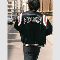 Kim Tae-Hyung Celine Varsity Jacket Varsity Jacket unisex detail view 4 | Dash Racegear — Kim Tae-Hyung’s Celine Varsity – Premium Design with Bold Details