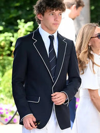 Kimi Antonelli Wimbledon 2026 Blazer Blazer unisex detail view 3 | Dash Racegear — Wimbledon Championships navy blue blazer blending Kimi Antonelli inspiration with modern tailoring.