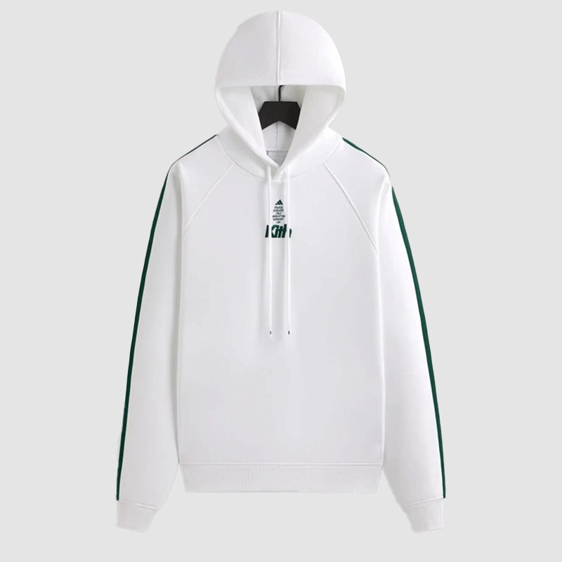 Kith for Adidas Football Hoodie Hoodie unisex front product view | Dash Racegear — Get Kith and Adidas football hoodie before it’s gone