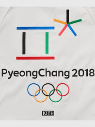Kith for Olympics Heritage Marks Eugene Track Jacket Jacket unisex detail view 4 | Dash Racegear — 2026 Kith for Olympics Eugene multicolor track jacket, Heritage Marks edition, casual, lightweight, and versatile.