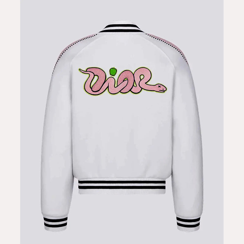 Kylian Mbappe Dior Varsity Jacket Varsity Jacket unisex detail view 2 | Dash Racegear — Kylian Mbappe’s Dior Varsity Jacket – Premium Outerwear