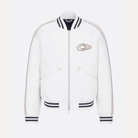 Kylian Mbappe Dior Varsity Jacket Varsity Jacket unisex front product view | Dash Racegear — Exclusive Dior x Kylian Mbappe Varsity Jacket