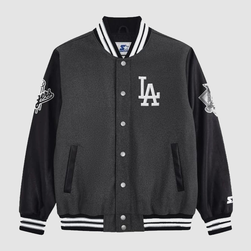 LA Dodgers First Rounder Varsity Jacket Varsity Jacket unisex front product view | Dash Racegear — LA Dodgers First Rounder Varsity Jacket – Classic Baseball Style