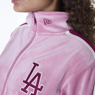 LA Dodgers Womens Pink Track Jacket Jacket unisex detail view 3 | Dash Racegear — Feminine yet bold, this Dodgers track jacket in pink makes a fan statement.