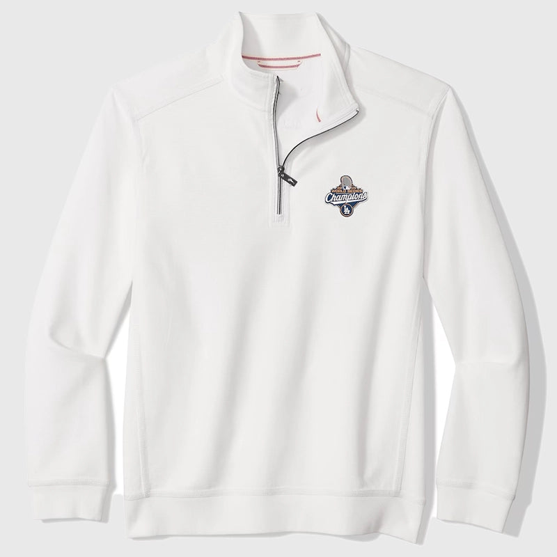 LA Dodgers Tommy Bahama 2025 World Series Champions Half-Zip Jacket Jacket unisex front product view | Dash Racegear — LA Dodgers 2025 World Series Winner Half-Zip Jacket