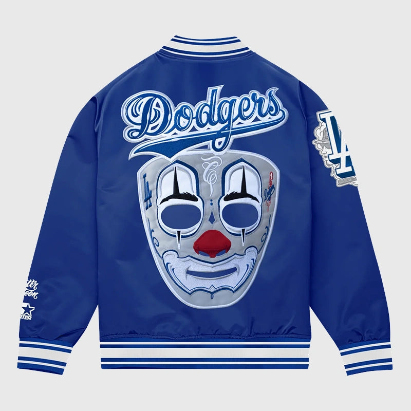 LA Dodgers X Mister Cartoon X Starter Jacket Jacket unisex front product view | Dash Racegear — Dodgers x Mister Cartoon x Starter 2025 Jacket – Collector’s Piece