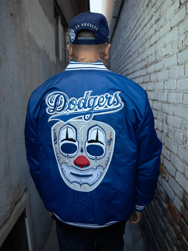 LA Dodgers X Mister Cartoon X Starter Jacket Jacket unisex detail view 3 | Dash Racegear — LA Dodgers x Mister Cartoon Collaboration Starter Jacket