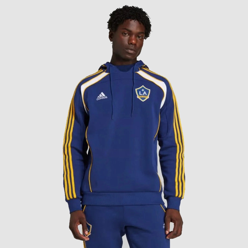 LA Galaxy 2025 Adidas Travel Hoodie Hoodie unisex detail view 2 | Dash Racegear — Adidas LA Galaxy 2025 Hoodie – Premium Travel Apparel