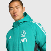 LFC Adidas 25/26 European Matchday Coat Coat unisex detail view 3 | Dash Racegear — Adidas Liverpool FC 25/26 Matchday Game Day Coat