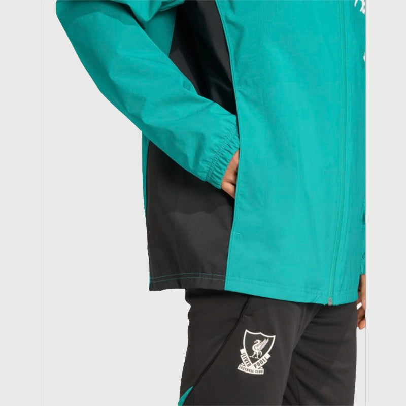 LFC Adidas 25/26 European Rain Jacket Jacket unisex detail view 4 | Dash Racegear — Adidas LFC 25/26 European Waterproof Match Jacket