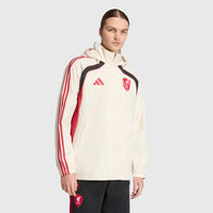 LFC adidas 25/26 Urban Purist Hooded Jacket Jacket unisex front product view | Dash Racegear — adidas LFC Men’s 25/26 Urban Purist Hooded Jacket for fans