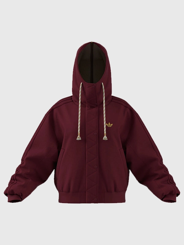 Adidas Chinese New Year SS26 Padded Jacket Jacket unisex detail view 3 | Dash Racegear — Recreated Adidas Lunar New Year SS26 brown corduroy padded jacket with a structured silhouette and cozy quilted interior