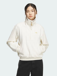 Adidas 2026 LNY Halfzip Sweatshirt Sweatshirt unisex front product view | Dash Racegear — Cream Adidas SS26 Lunar New Year halfzip sweatshirt designed for casual warmth and layering