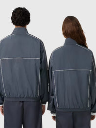 Lacoste x Alpine Track Jacket Jacket unisex detail view 2 | Dash Racegear — Lacoste x Alpine Zip Up Track Jacket with a clean grey finish, versatile fit, and stylish everyday outerwear appeal.