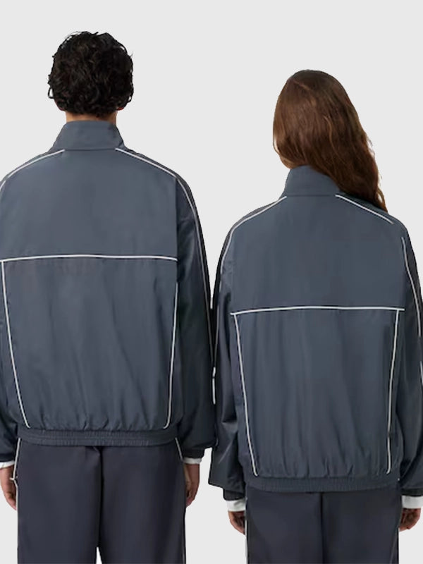 Lacoste x Alpine Track Jacket Jacket unisex detail view 2 | Dash Racegear — Lacoste x Alpine Zip Up Track Jacket with a clean grey finish, versatile fit, and stylish everyday outerwear appeal.