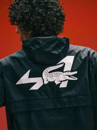 Lacoste x Alpine Jacket Jacket unisex detail view 5 | Dash Racegear — Lacoste x Alpine 2026 Black Zip-Up Hooded Jacket for Men & Women featuring a sleek design, cozy feel, and sporty modern style.