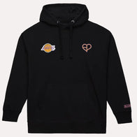 Lakers Mitchell & Ness x BLACKPINK Hoodie Hoodie unisex front product view | Dash Racegear — Lakers x BLACKPINK Hoodie – Mitchell & Ness NBA x K-pop Collab