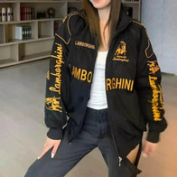 Lamborghini F1 Vintage Style Embroidery Racing Jacket | Dash Racegear